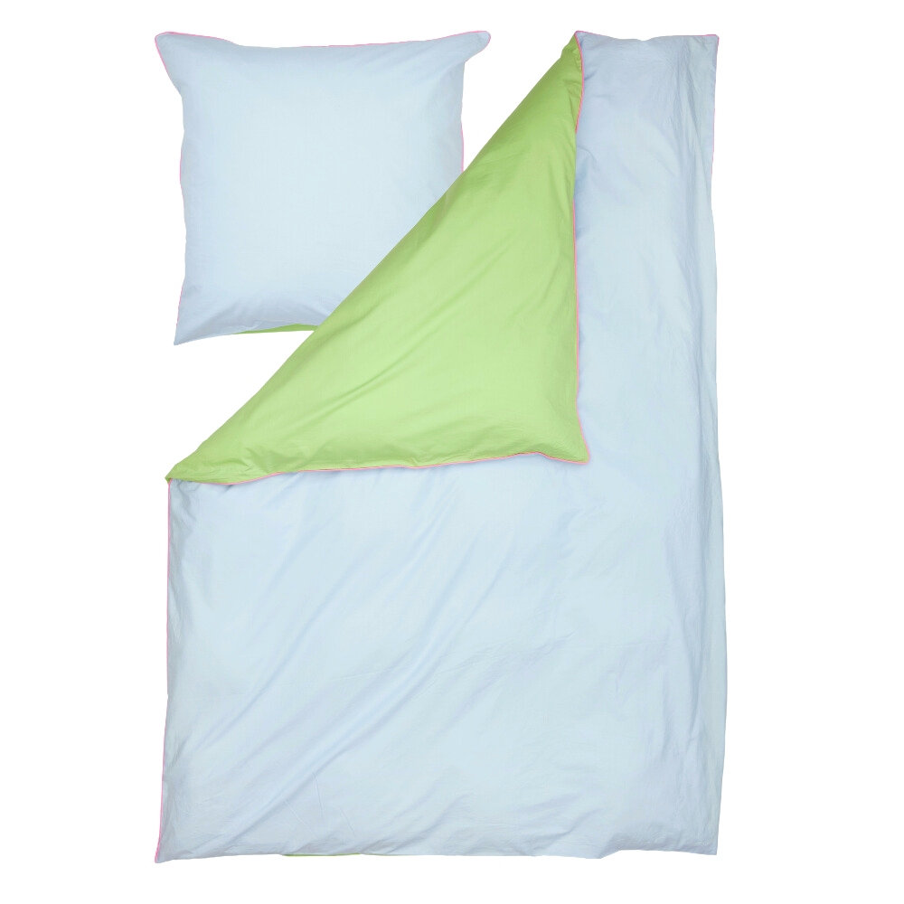 Color Combo sengesæt - blå/grøn